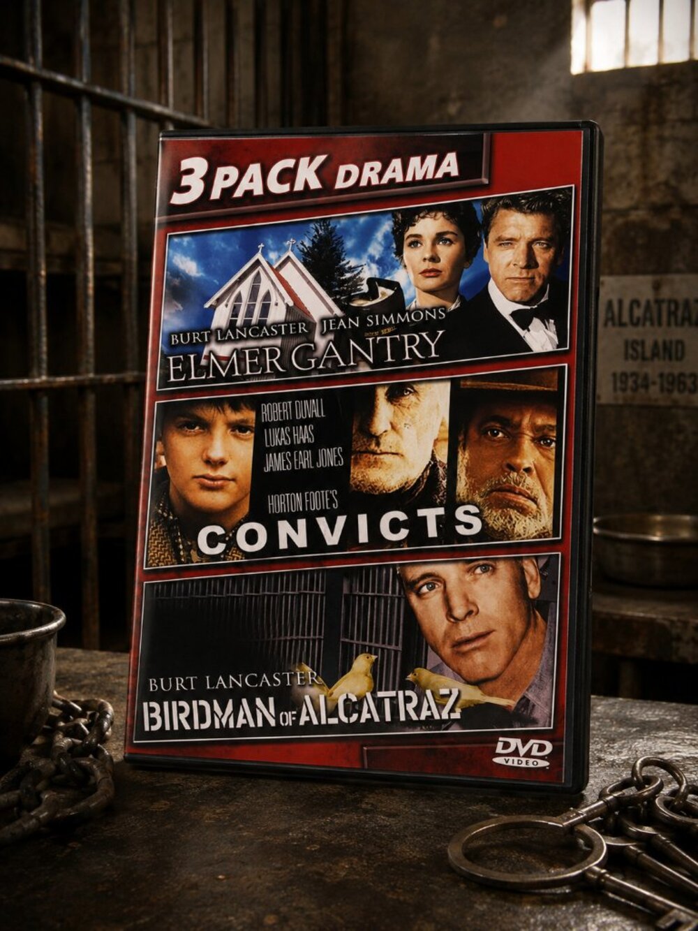 Elmer Gantry / Convicts / Birdman of Alcatraz (DVD, Region 1) Very Good!